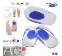 Zerodis Talonnette en gel 3 paires de coussinets de en gel pour hommes et femmes parapharmacie orthese Bleu S(35-39yd)