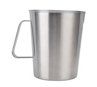 Zerodis Tasse à Mesurer, Tasse à Mousse de Lait Résistante à la Corrosion en Acier Inoxydable 304 avec Bec Verseur et échelle, pour Bar de Restaurant de café à Domicile (1500ML)