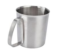 Zerodis Tasse à Mesurer, Tasse à Mousse de Lait Résistante à la Corrosion en Acier Inoxydable 304 avec Bec Verseur et échelle, pour Bar de Restaurant de café à Domicile (700ML)