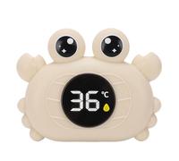 Zerodis Thermomètre de Bain pour bébé, Thermomètre Flottant Numérique avec Affichage LED et Alerte de Température Sécurisée, Cadeau de Naissance, étanche IP67, pour Spas (Beige)