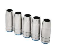 Zerodis Torche de Soudage MB 25AK MIG, Buses à Gaz Coniques, Pointes en Cuivre, 5 Pièces pour Torche de Soudage Standard Binzel, Pièces de Buse à Gaz