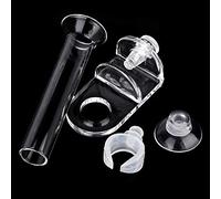 Zerodis Tube d'alimentation en Poisson, Mangeoire en Crevettes en Verre, Commode à Se Nourrir avec 2 Façons de Fixer, Adaptées à la Plupart des Poissons et Aquariums, de Haute qualité et