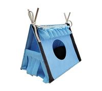 Zerodis Tunnel Animal Carp House Soft Matière pour Cobaye, Grand Espace pour Les Petits Animaux, Feutre (Blue)