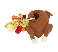 Zerodis Turquie Vegetable Dog Toy Sweaky Interactive Puppy Training Play Jouet avec des Poches Treat pour la Recherche de Stimulation Cérébrale