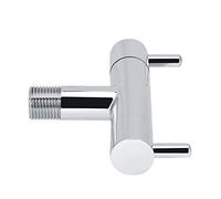 Zerodis Vanne 2 Voies en Laiton Vanne D'eau en Laiton D'arrêt en pour Toilettes et Machine à Laver avec Bobine de Contrôle de Débit Réglable Installation Facile Finition Polie