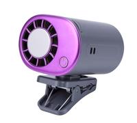 Zerodis Ventilateur de Voiture à Clipser, Rotation à 360°, Mini Climatiseur Portable Rechargeable, Affichage LED, 199 Vitesses Réglables, Coussinets de Refroidissement de Glace, Support Amovible pour