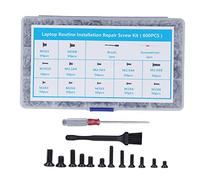Zerodis Vis D'ordinateur 600 Pièces, Tête Plate en Acier au Carbone M2 M2,5 M3, avec Tournevis et Brosse, pour Boîtiers PC, Alimentations, Cartes Mères, Disques Durs, Ordinateurs