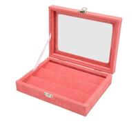 Zerodis Vitrine à épingles ZJchao Vitrine de Collection de Broches, pour Badges avec Couvercle en Verre bijoux Rose Petit