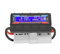 Zerodis Wattmètre RC Vérificateur de Tension Numérique Analyseur de Puissance LCD Moniteur de capacité 8V à 60V 150A avec Connecteur électrique pour Tests de Batterie de Voitures d'avions RC (130A)