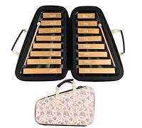 Zerodis Xylophone 16 Notes pour Enfants, Glockenspiel en Aluminium avec | Comprend 2 maillets et une bandoulière, design pliable portable, outil d\'éducation musicale précoce, utilisation à la