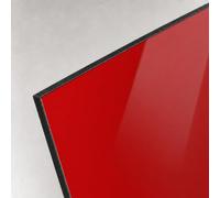 ZeroInox Zomania - Protection anti-éclaboussures en Dibond - Composite d'aluminium 3 mm - Couleur rouge brillant - Dimensions 50 x 50 cm