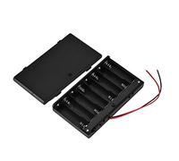 Zerone 12V 8 × AA boîtier de Support de Batterie, boîte de Stockage de Batterie ABS avec swith en Noir
