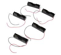 Zerone 5 pcs Plastique Ressort Pince Batterie Support boîte de Rangement pour 1 x Batterie avec Fils conducteurs Rechargeables