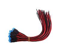 Zerone 50 Pcs Pré Filé DC 12V 3mm 5mm 10mm Multi Couleurs Diffusées LED Diodes Clignotant Ampoule Lampe Pour DIY Jouets Manuel Modèle(3mm-bleu)