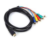 Zerone Câble HDMI vers 1,5 m, HD 1080P HDMI mâle vers 3 AV Audio Câble convertisseur de câble Adaptateur de câble