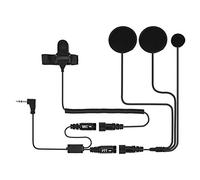 Zerone Casque de moto demi-visage avec microphone PTT pour radio bidirectionnelle T5428 T6200C T5720