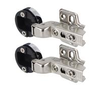 Zerone Charnière de porte en verre pour armoire en acier outillage atelier Recouvrement de moitié de courbure Insert grand coude