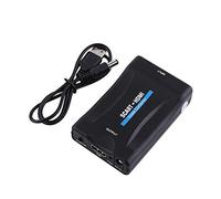 Zerone Convertisseur Péritel vers HDMI, Adaptateur Péritel vers HDMI Convertisseur Audio-vidéo Prise en Charge de 720p 1080p PAL/NTSC / SECAM câble USB