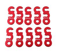 Zerone Corde À Vent Corde, 10pcs Quick Release Shelter Tente Anti-Slip Wind Corde Boucle Camp Cord Adjuster Buteur pour Camping Randonnée Randonnée Pédestre en Plein Air Tente Accessoire(S-Rouge)