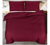 ZERONE Ensemble de housse de couette Bordeaux 200x200 cm Microfibre A136040 DA007
