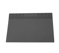 Zerone Grand tapis de soudage antistatique, 350x250mm Tapis isolant thermique en silicone 500 °C Support isolant thermique pour fer à souder BGA Réparation électronique PC Plateforme (gris)