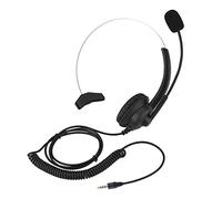 Zerone H300 Casque pour Centre d'appels, Microphone à réduction de Bruit avec Commande 3,5 mm, Casque avec 4 connecteurs pour téléphones et Jeux PC