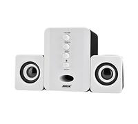 Zerone Haut-Parleur PC Mini 2.1 Filaire Combinaison Haut-Parleur Basse Musique Lecteur Système Haut-Parleur Haut-Parleur pour Téléphone Portable PC(Blanc)