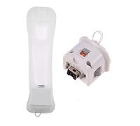 Zerone Lot de 2 adaptateurs Motion Plus avec Coque en Silicone pour Manette Remote Motion Plus Sensor Accessoires pour télécommande U Blanc