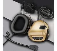 Zerone Microphone De Casque Antibruit Casque Tactique pour Jeux De CS(Marron)