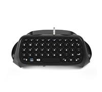 Zerone Mini Clavier Bluetooth Chatpad pour 4, Pro, contrôleur Mince Clavier Chatboost Chatpad avec câble d'alimentation USB, Noir