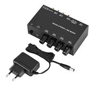 Zerone Mixeur audio Mini Noise Cancelling Karaoké Mixer 3 canaux Entrée et 1 Output Stereo Mini Dj Mixer(EU)