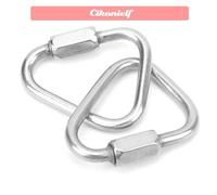 zerone Mousqueton d'escalade 2pcs Mousquetons Grimpants En Acier Inoxydable Hex Nut Connexion sport outillage 4mm/0,16 pouces