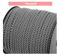 zerone Paracord à 7 noyaux 50M 4MM épais 7 Core Paracord Tying Tent Lanyard Corde de camping pour le sport materiel Argent Noir