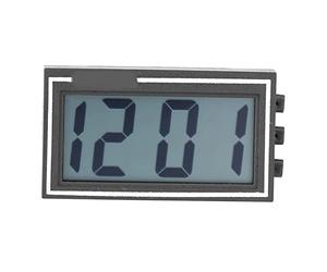 Zerone Petite horloge numérique pour tableau de bord de voiture, écran LCD, affichage de l'heure, de la date, horloge numérique à coller avec support