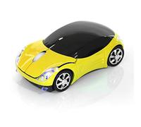 Zerone Souris Bluetooth sans Fil 2,4 GHz, Souris Optique Portable 1600 DPI pour Mac/Android/Me/PC Tablette Gaming, Bureau (Jaune)