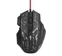 Zerone Souris de jeu optique filaire USB 7 5 DPI Niveaux d'ajustement LED Souris optique ergonomique