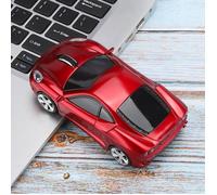 Zerone souris PC Pour modèle de voiture Ferrari Souris sans fil Creative 2.4G 1200DPI pour ordinateur portable (rouge)