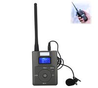 Zerone Transmetteur FM Portable, Transmetteur FM numérique sans Fil Audio stéréo avec antenne Portée Longue Diffusion pour Salle de réunion/Campus / Guide Touristique
