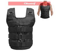 zerone veste lestée Charge maximale 50 kg gilet lesté réglable veste de poids Oxford exercice poids chargement sport haltere Noir