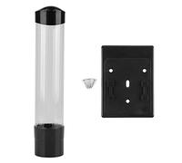 Zeroneiauh2c5ste-02 Distributeur de Gobelets en Papier, Support Mural avec Bouton One Touch, Capacité 60-80 Gobelets, Noir