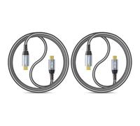 ZeroneTeck Lot de 2 câbles USB 4 de 1 m