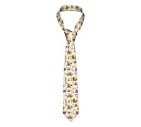 zerosevenee Cravate classique formelle pour homme avec motif de dieu égyptien Anubis avec scorpion, pelleteuse, voiture de chantier, cravate formelle pour mariage et fête, Voiture de construction