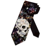 zerosevenee Cravate Cravate pour homme Motif floral gothique Halloween Crav, Comme indiqué sur la photo, taille unique