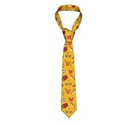 zerosevenee Cravate pour homme, vacances classiques pour fête de mariage, danse, cadeaux d'affaires, cravate, Frites Burger Pizza, taille unique