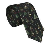 zerosevenee Cravate rouge humoristique Merry Christmas pour homme, Sapin de Noël 3, taille unique