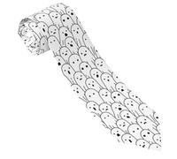 zerosevenee Cravates drôles pour homme en polyester textile doux pour mariage, fête, Saint-Valentin, Fantômes d'Halloween, taille unique