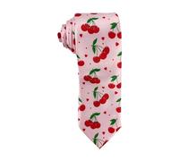 zerosevenee WeweMen's Cravate fantaisie fantaisie pour mari père cravate formelle d'affaires mariage, cerise, taille unique