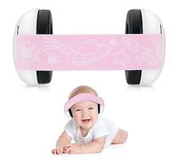 zeroto Baby Ear Defenders & Protecteurs, protections d'oreille pour enfants avec coussin souple réglable cache-oreilles à annulation de bruit pour enfants entre 3 mois et 2 ans 25dB NNR, Rose