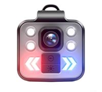Zeroupshop 1080p pour mini caméra corporelle, avec audio, caméra portable magnétique, pour la sécurité de la maison, le camping en plein air et la pêche, lampe de poche intégrée, enregistrement en