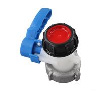 Zeroupshop Adaptateur IBC pour vanne d'arrêt 75 mm pour réservoir d'eau, construction en polyéthylène haute densité avec écrou de raccordement en aluminium, contrôle du débit étanche pour conteneurs
